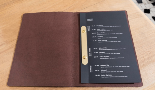 Bìa menu da nâu gáy còng - Image 2